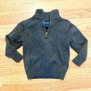 Polo by Ralph Lauren Grey Half Zip Sweater 2t